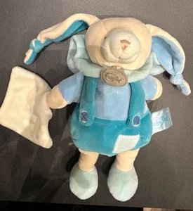 doudou lapin lièvre beige mêm’pacap mouchoir blanc Baby'nat Babynat rabbit bunny - Picture 1 of 2