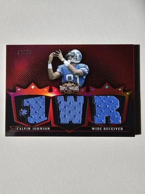 Calvin Johnson /36 Jersey Relic 2007 Topps тройные нити дебютант RC - Изображение 1 из 2