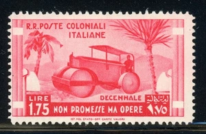 ITALIAN COLONIES MH Selections: Scott #37 1.75L 10th Ann FASCISM CV$6+ - Picture 1 of 1