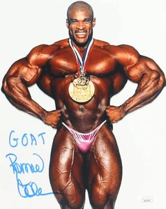 Ronnie Coleman Signed (JSA) 8x10 Photo Inscribed "GOAT" - Picture 1 of 2