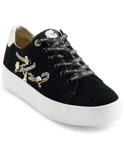 Karl Lagerfeld Paris Damen Cate Sprüche Everyday Schnürsneaker, Schwarz/Cha... - Bild 1 von 1