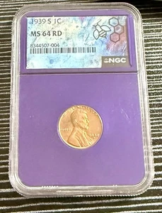 1939 S Lincoln Wheat Cent MS 64 RD NGC Ucirculated Purple Core - Picture 1 of 3