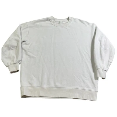 Lululemon Perfectly  Oversized Crew Woman's size 10 White Great 100% Cotton - Image 1 of 4