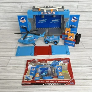 *READ* Pixar Cars Dinoco Stage w/Helicopter Set 7785 Mega Bloks COMPLETE SET - Picture 1 of 16