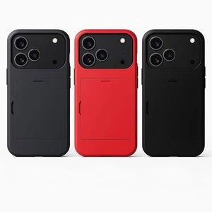 For iPhone 17 Pro Max 17 Pro Air Hybrid Slide Wallet Case with Card Holder Cover - Picture 1 of 21