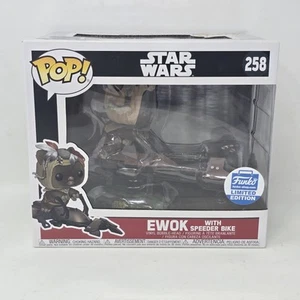 Funko Pop! Star Wars Ewok With Speeder Bike Limited Edition New #258 - Picture 1 of 12