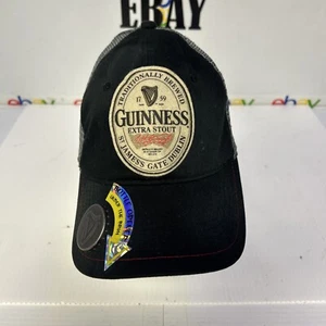 Guinness Logo Black Mesh Cap Extra Stout Label w/Bottle Opener Adjustable - Picture 1 of 9