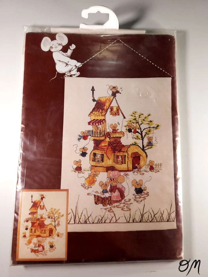 Nuevo Kit Punto de Cruz Lanarte Vintage DMC Ratones en la Casa 33388 18"" X 25"" Foto 1 de 4