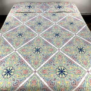 Pottery Barn Paisley Duvet Cover 84"x86" Full/Queen + 2 Standard Shams Colorful - Bild 1 von 18