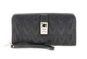 GUESS REGILLA Large Zip Around Schwarz, Damen-Geldbörse Portemonnaie Wallet - Bild 1 von 4