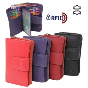 Damen Leder Geldbörse Damenbörse Portemonnaie Geldbeutel Börse Etui Kartenbörse - Bild 1 von 11