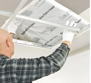 Accoustic Ceiling Insulation 1200 x 600 x 50 Glass Wool Echophon Extra pack of 8 - Picture 1 of 21