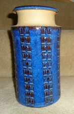 Vintage Mid-Century Mari Phillipi Bornholm Denmark Vibrant Blue Vase Signed