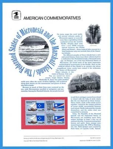 USPS COMMEMORATIVE PANEL #354 MICRONESIA & MARSHALL ISLAND #2506-7 - Picture 1 of 1