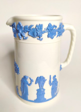 Wedgwood Queensware LAVENDER ON CREAM ROIPE HANDLE PITCHER 6.5" MINT ENGLAND
