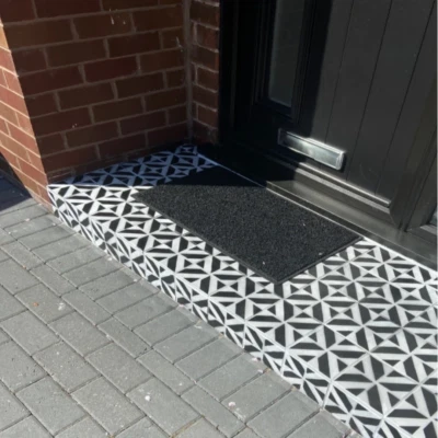 THE STENCIL STUDIO Chevron Cube wiederverwendbare Fliese SCHABLONE. Boden, Wand zum Malen. Wohnkultur 10830