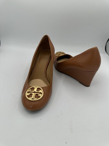 Décolleté a zeppa Tory Burch Chelsea pelle marrone chiaro donna 7 5