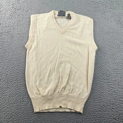 Lord Taylor Sweater Vest Mens Medium Lambwool Collection Ivory Sleeveless - Image 1 of 4