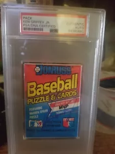 KEN GRIFFEY JR signed auto 1989 DONRUSS wax pack PSA/DNA encapsulated ~mint - Picture 1 of 4