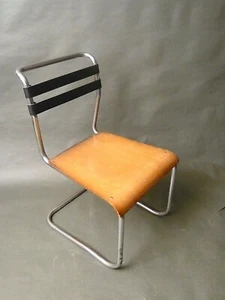 Freischwinger Bauhaus Stahlrohr Stuhl Art Deco - Bild 1 von 6
