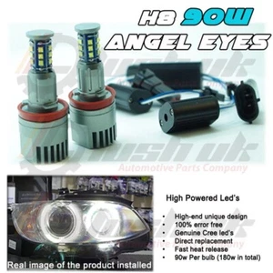 5G PREMIUM H8 90w BMW LED ANGEL EYES MARKER E60, E63, E71,E89,E90 CANBUS A3 - Picture 1 of 1