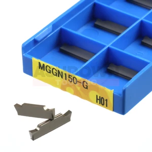 10 Stück MGGN150-G H01 Aluminium Schneiden Drehbank Einsätze Nuten Trennen Trenn Bit - Bild 1 von 5