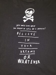 Diesel YOLO Graphic T-Shirt Embroidered Skull Crossbone Badass Dreams Designer