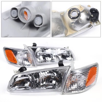 For 2000-2001 Toyota Camry Headlights & Corner Lights Left&Right Assembly Set Foto 1 de 4
