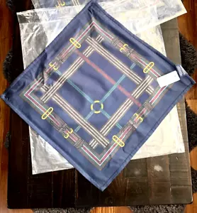 RALPH LAUREN HOME Ledbury Silk Equestrian One Pillow Cover NWT $330 Navy 20x20 - Picture 1 of 14