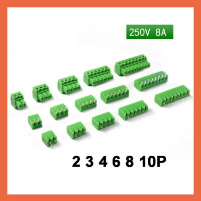 KF15EDG 3.81mm Female Male Cable Plug Crimps PCB Screw Connector 2 3 4 6 8 10P - Image 1 of 4