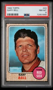 1968 TOPPS BASEBALL GARY BELL #43 PSA NEAR MINT-MINT 8 - NEW! - FREE RETURNS - Picture 1 of 2