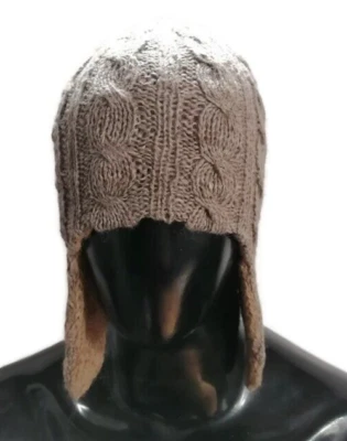 Chullo unissex reversível feito à mão lã corante natural inverno quente - Imagem 1 de 4