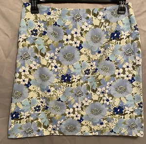 VTG Jaclyn Smith Pencil Skirt Floral Knee Length Women’s 12 Cotton Stretch - Picture 1 of 9