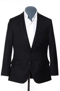 34S Short Slim-Fit J. Crew Thompson Black Wool 2-Button Blazer Sport Coat Jacket - Picture 1 of 8