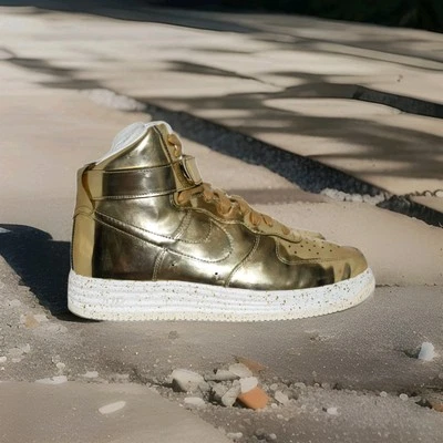 ZAPATOS NIKE LUNAR FORCE 1 ORO LÍQUIDO ALTO PARA HOMBRE - TALLA 9 PARA HOMBRE Foto 1 de 4