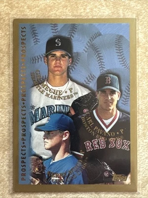 1998 Topps Kerry Wood Carl Pavano Gil Meche Rookie Prospects #256 - Image 1 of 2