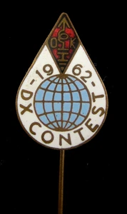 Insignia prendedor de membresía de radioaficionados 1962 concurso DX ruso/URSS de colección - Imagen 1 de 6