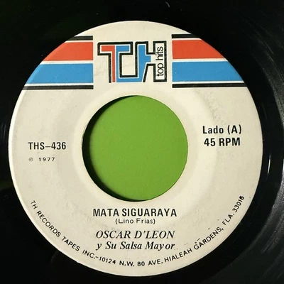 Oscar D'Leon Y Su Salsa Mayor ‎– Mata Siguaraya / El Manicero 7” Latin 45 Vinyl Foto 1 de 4