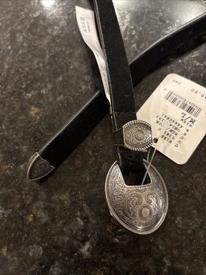 Cinturón de Gamuza Free People Wyatt Western con Hebilla, Gamuza Negra, M/L, ¡Nuevo! Foto 1 de 4