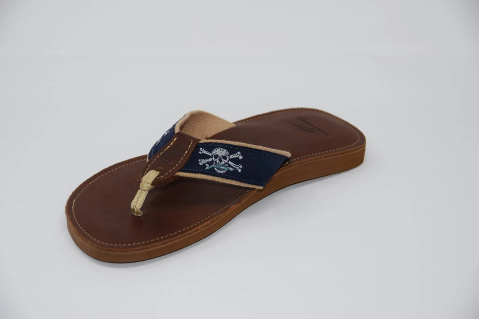 Chanclas OCEAN RIDER Hombre Original Clásicas CUERO CALAVERA NUEVAS Hechas en EE. UU. Foto 1 de 4