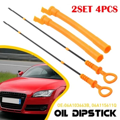 Medidor y tubo de varilla de medición de aceite de 4 piezas para Volkswagen Beetle Jetta Beetle 1999-2006 1,8 L Foto 1 de 4