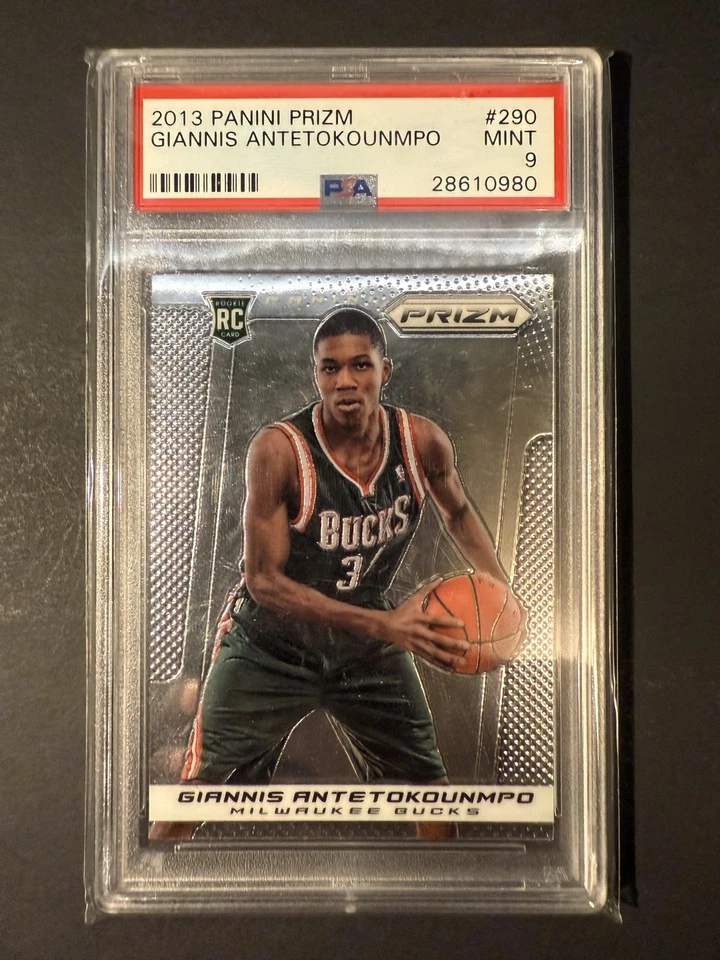 GIANNIS ANTETOKOUNMPO 2013 PANINI PRIZM #290 RC PSA 9 MINT - Image 1 of 2