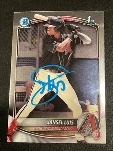 Carta firmata Jansel Luis 2025 1° Bowman cromato di persona IP autografo auto - Foto 1 di 2