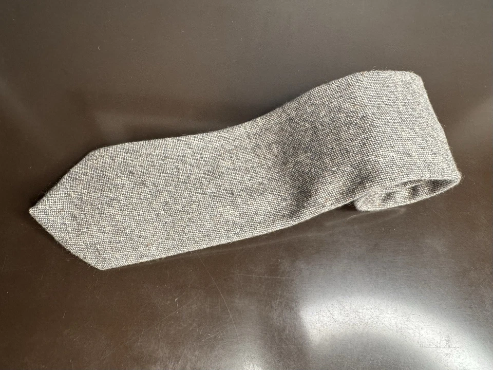 Drake's of London Cashmere Grey Tie - Image 1 of 4