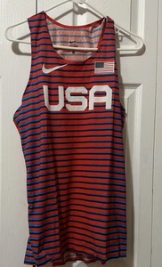 Nike Pro Elite Team USA Track & Field Running Red Blue Singlet AO8502-xxx Sz S - Picture 1 of 4