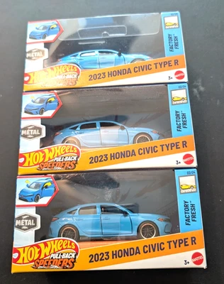 hot wheels 2025 pull back speeders 2023 Honda civic type-r blue hw factory fresh - Image 1 of 4