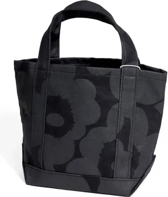 Marimekko Pieni Unikko Flower Print Cotton Tote Bag Women Color Black Brand new - Imagem 1 de 4