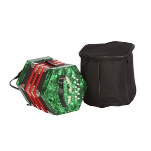 Concertina Accordion 20-Button 40-Reed Anglo Style With Carrying Bag - Picture 1 of 13
