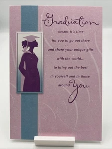 Hallmark Unused High School Graduation Greeting Card Woman Congratulations Best - Picture 1 of 5