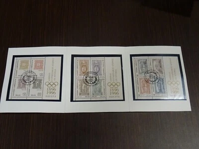 Grecia 1996 100 Años Juegos Olímpicos Especial Cancelar Folleto Usado Foto 1 de 3